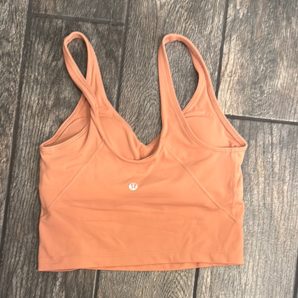 lululemon athletica Orange Longline Sports Bra